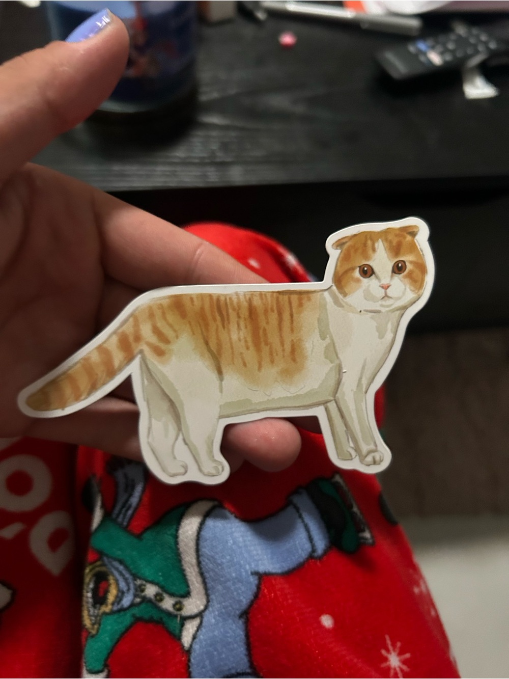 Cat Sticker - Cream & Orange Cat Decorative Decal